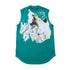JULIUS 868CPM2 Viridian / Stan Graphic Sleeve Less Tops